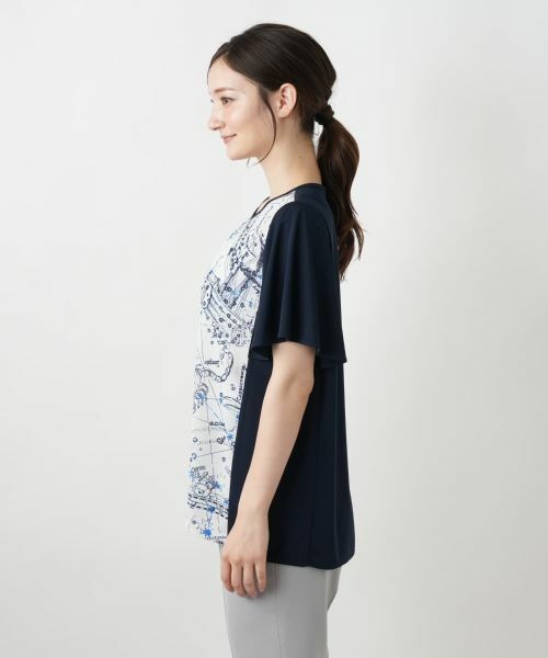 Leilian / レリアン カットソー | 星座柄プリント切替カットソー【Leilian WHITE LABEL】 | 詳細5