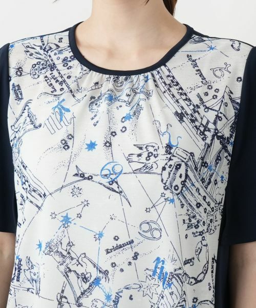 Leilian / レリアン カットソー | 星座柄プリント切替カットソー【Leilian WHITE LABEL】 | 詳細7