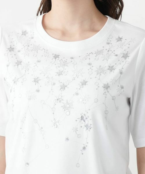 Leilian / レリアン Tシャツ | スパンコール刺繍Tシャツ【Leilian WHITE LABEL】 | 詳細10