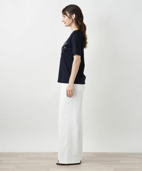 Leilian / レリアン Tシャツ | スパンコール刺繍Tシャツ【Leilian WHITE LABEL】 | 詳細2