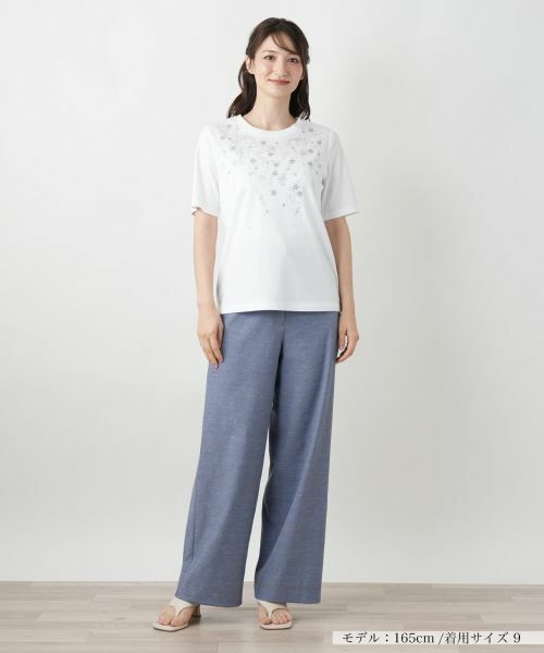 Leilian / レリアン Tシャツ | スパンコール刺繍Tシャツ【Leilian WHITE LABEL】 | 詳細4