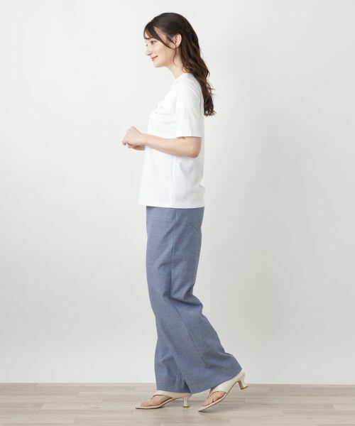 Leilian / レリアン Tシャツ | スパンコール刺繍Tシャツ【Leilian WHITE LABEL】 | 詳細5