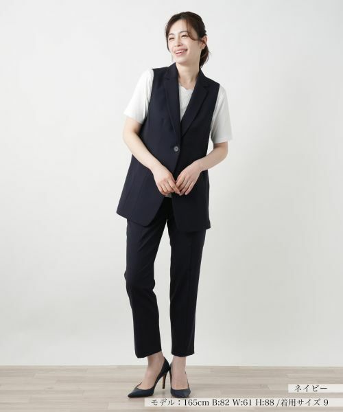 Leilian / レリアン セットアップ | ベストスーツ【Leilian WHITE LABEL】(ネイビー)