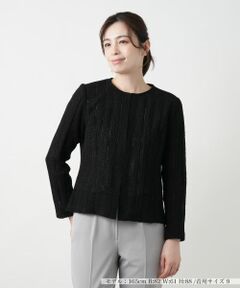 Leilian / レリアン テーラードジャケット | ニットジャケット【Leilian WHITE LABEL】