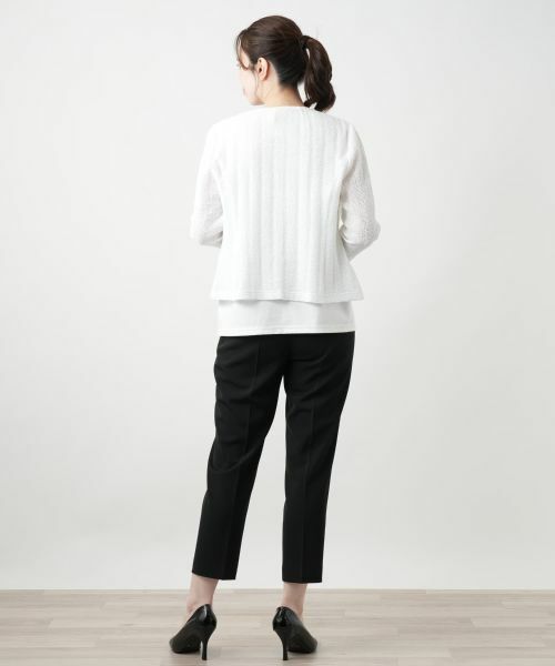 Leilian / レリアン テーラードジャケット | ニットジャケット【Leilian WHITE LABEL】 | 詳細6
