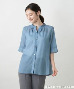 Leilian / レリアン シャツ・ブラウス | ハイネックプリーツブラウス【Leilian WHITE LABEL】