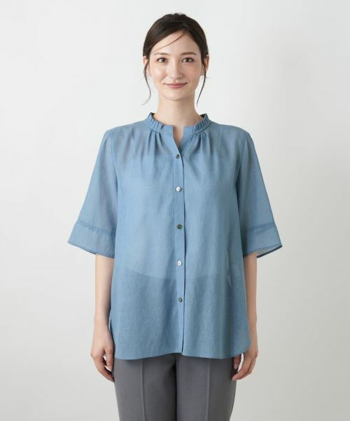 Leilian / レリアン シャツ・ブラウス | ハイネックプリーツブラウス【Leilian WHITE LABEL】 | 詳細10