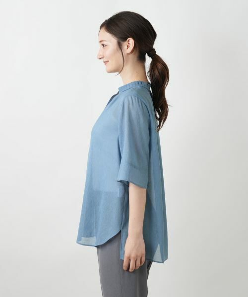 Leilian / レリアン シャツ・ブラウス | ハイネックプリーツブラウス【Leilian WHITE LABEL】 | 詳細11