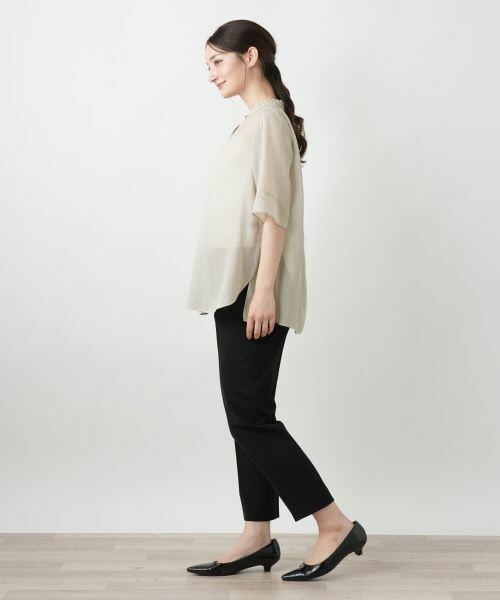 Leilian / レリアン シャツ・ブラウス | ハイネックプリーツブラウス【Leilian WHITE LABEL】 | 詳細2