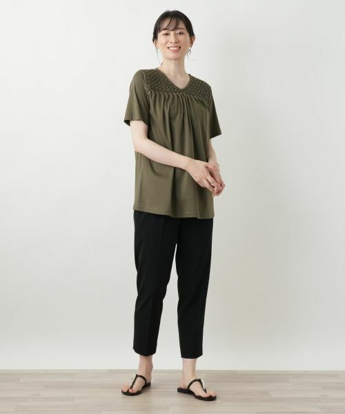 Leilian / レリアン カットソー | デザインVネックカットソー【Leilian WHITE LABEL】 | 詳細1