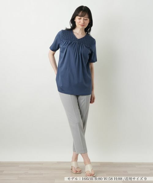 Leilian / レリアン カットソー | デザインVネックカットソー【Leilian WHITE LABEL】 | 詳細4