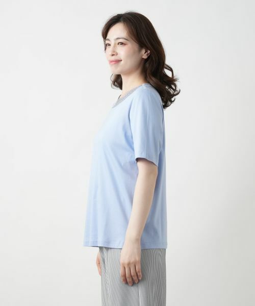 セール】 スパンコール刺繍カットソー【Leilian WHITE LABEL