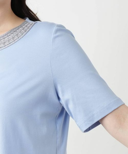 Leilian / レリアン Tシャツ | スパンコール刺繍カットソー【Leilian WHITE LABEL】 | 詳細15