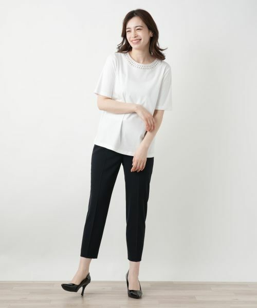 Leilian / レリアン Tシャツ | スパンコール刺繍カットソー【Leilian WHITE LABEL】 | 詳細4