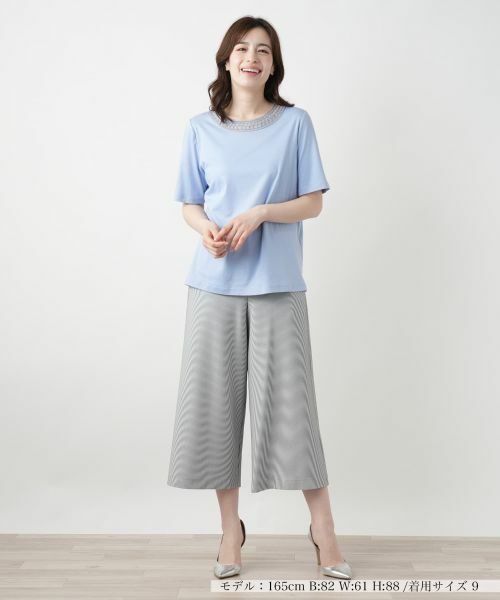 Leilian / レリアン Tシャツ | スパンコール刺繍カットソー【Leilian WHITE LABEL】 | 詳細7