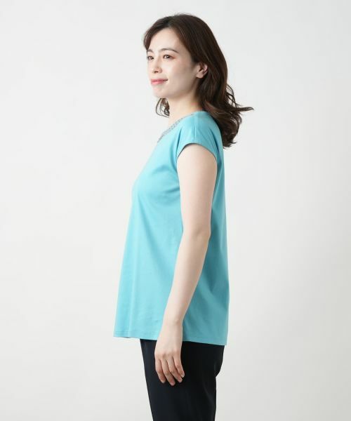 Leilian / レリアン Tシャツ | 刺繍フレンチスリーブカットソー【Leilian WHITE LABEL】 | 詳細11