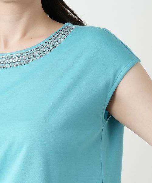 Leilian / レリアン Tシャツ | 刺繍フレンチスリーブカットソー【Leilian WHITE LABEL】 | 詳細15