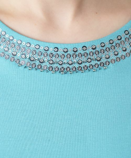 Leilian / レリアン Tシャツ | 刺繍フレンチスリーブカットソー【Leilian WHITE LABEL】 | 詳細18