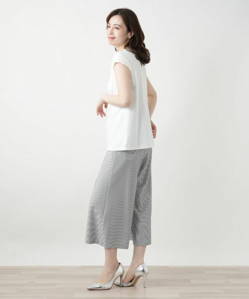 Leilian / レリアン Tシャツ | 刺繍フレンチスリーブカットソー【Leilian WHITE LABEL】 | 詳細2