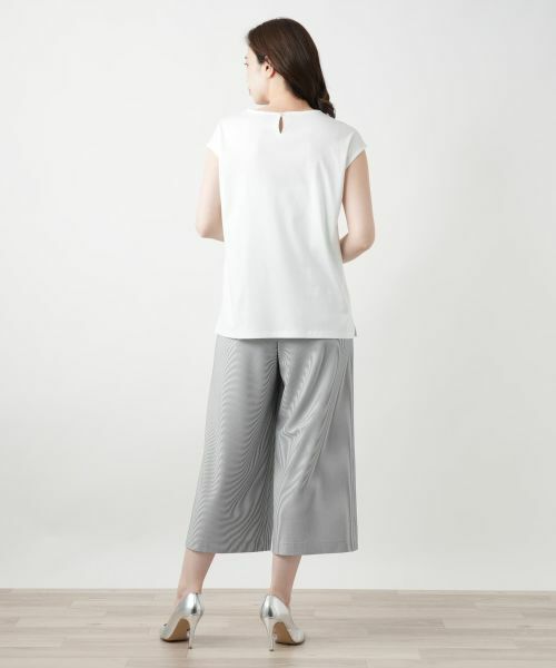 Leilian / レリアン Tシャツ | 刺繍フレンチスリーブカットソー【Leilian WHITE LABEL】 | 詳細3