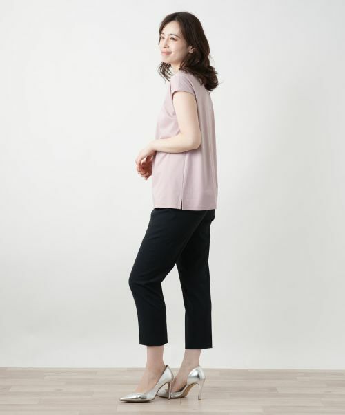 Leilian / レリアン Tシャツ | 刺繍フレンチスリーブカットソー【Leilian WHITE LABEL】 | 詳細5