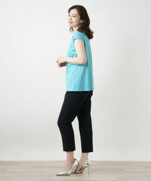 Leilian / レリアン Tシャツ | 刺繍フレンチスリーブカットソー【Leilian WHITE LABEL】 | 詳細8