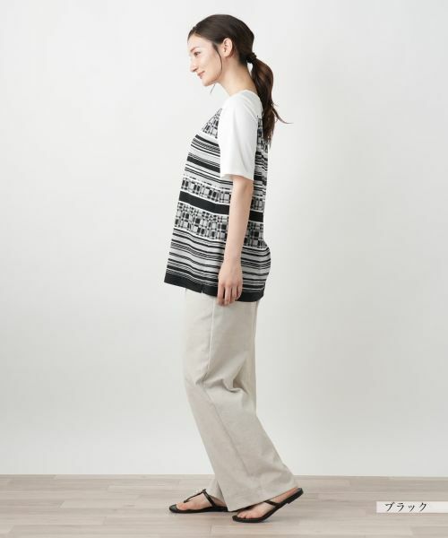 Leilian / レリアン Tシャツ | マルチパターンカットソー【Leilian WHITE LABEL】 | 詳細2