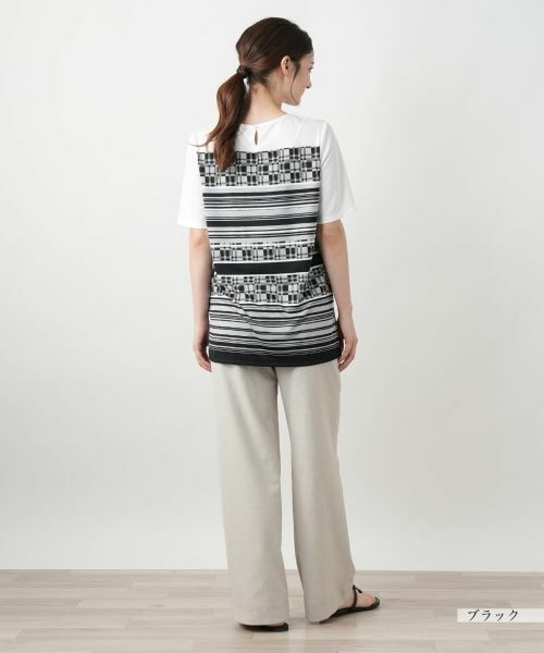 Leilian / レリアン Tシャツ | マルチパターンカットソー【Leilian WHITE LABEL】 | 詳細3