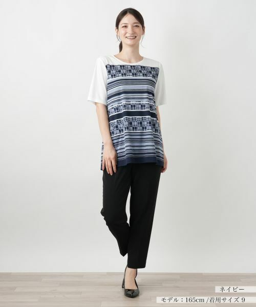 Leilian / レリアン Tシャツ | マルチパターンカットソー【Leilian WHITE LABEL】 | 詳細4