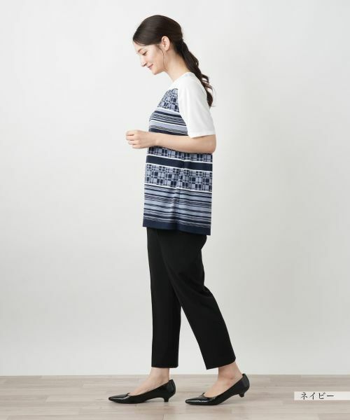 Leilian / レリアン Tシャツ | マルチパターンカットソー【Leilian WHITE LABEL】 | 詳細5