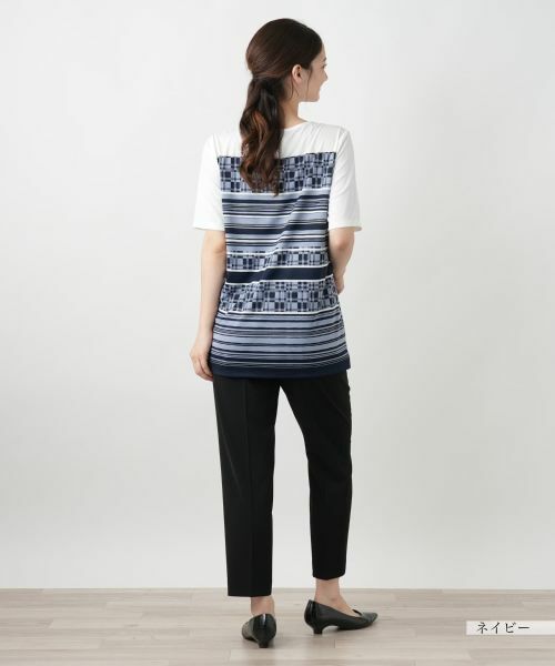 Leilian / レリアン Tシャツ | マルチパターンカットソー【Leilian WHITE LABEL】 | 詳細6