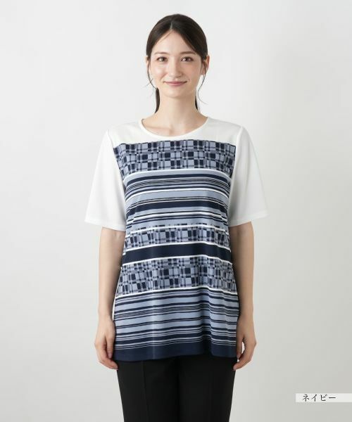 Leilian / レリアン Tシャツ | マルチパターンカットソー【Leilian WHITE LABEL】 | 詳細7