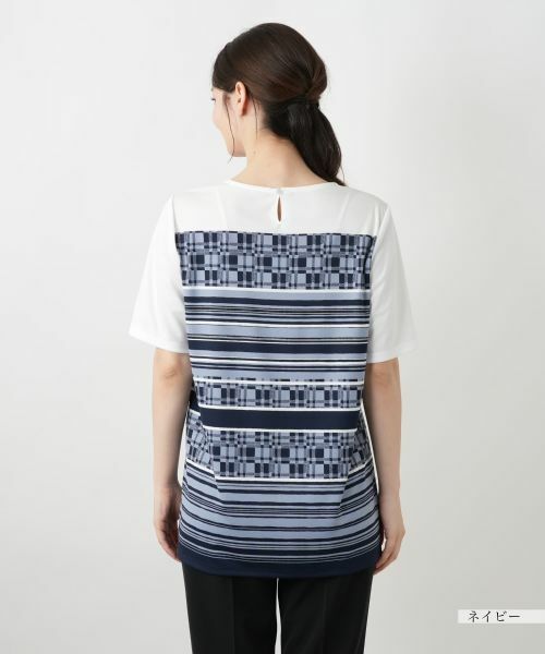 Leilian / レリアン Tシャツ | マルチパターンカットソー【Leilian WHITE LABEL】 | 詳細9