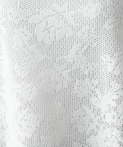 Leilian / レリアン ニット・セーター | 花柄フレンチスリーブニット【Leilian WHITE LABEL】 | 詳細17