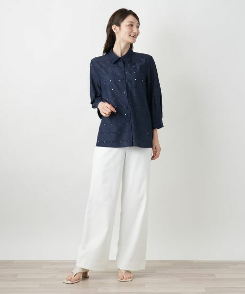 Leilian / レリアン シャツ・ブラウス | カットワークブラウス【Leilian WHITE LABEL】 | 詳細1