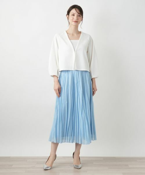 Leilian / レリアン テーラードジャケット | Vネッククロップドジャケット【Leilian WHITE LABEL】 | 詳細1