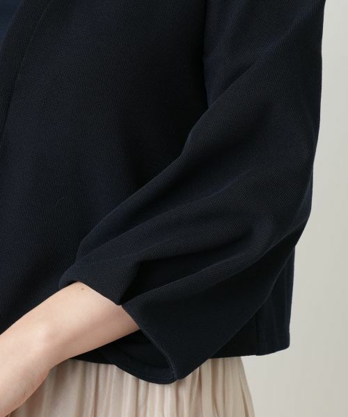 Leilian / レリアン テーラードジャケット | Vネッククロップドジャケット【Leilian WHITE LABEL】 | 詳細13