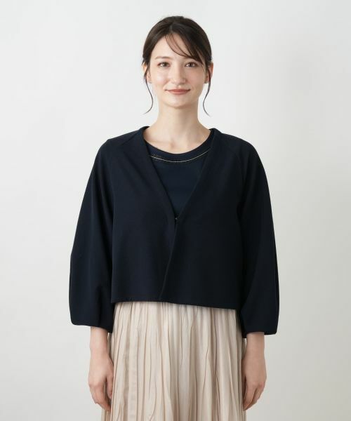 Leilian / レリアン テーラードジャケット | Vネッククロップドジャケット【Leilian WHITE LABEL】 | 詳細7