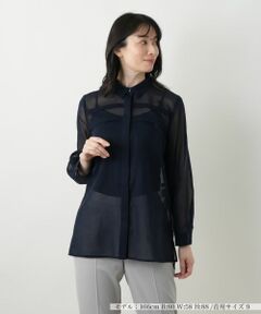 Leilian / レリアン シャツ・ブラウス | 比翼シアーブラウス【Leilian WHITE LABEL】