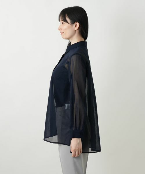 セール】 比翼シアーブラウス【Leilian WHITE LABEL】 （シャツ