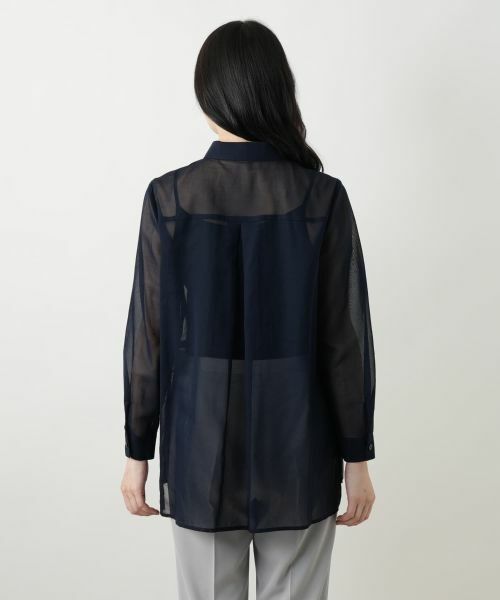 セール】 比翼シアーブラウス【Leilian WHITE LABEL】 （シャツ