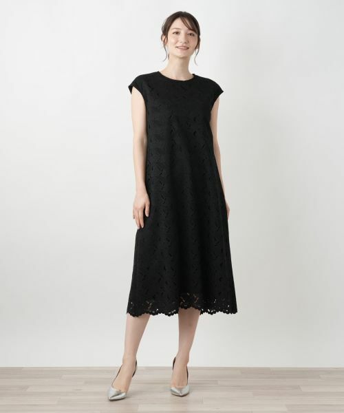 Leilian / レリアン ドレス | カットワークレースワンピース【Leilian WHITE LABEL】 | 詳細1
