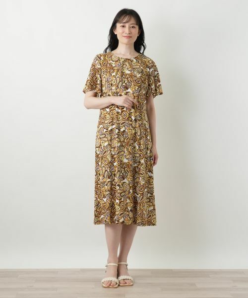 Leilian / レリアン ドレス | ペイズリーフレアワンピース【Leilian WHITE LABEL】 | 詳細1