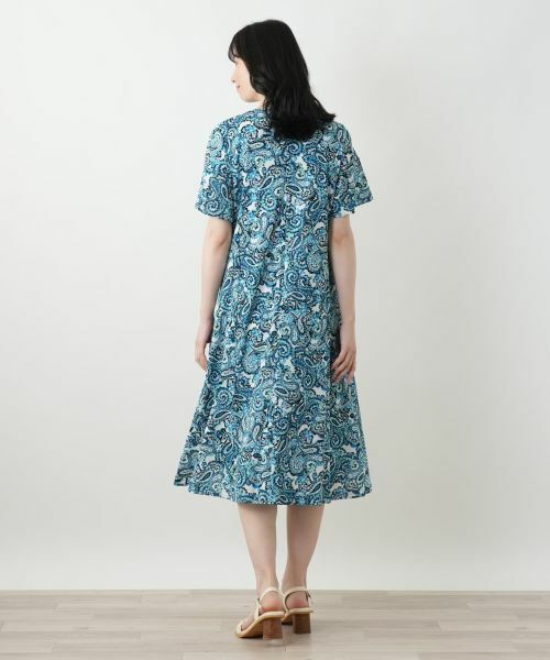 Leilian / レリアン ドレス | ペイズリーフレアワンピース【Leilian WHITE LABEL】 | 詳細6
