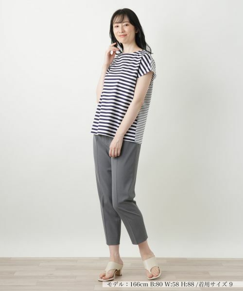 Leilian / レリアン Tシャツ | ボーダー切替カットソー【Leilian WHITE LABEL】 | 詳細4