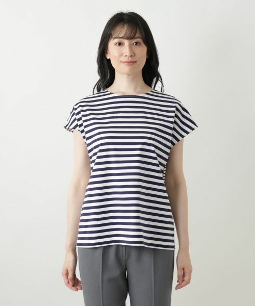 Leilian / レリアン Tシャツ | ボーダー切替カットソー【Leilian WHITE LABEL】 | 詳細7