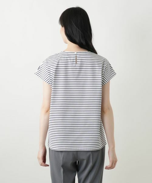 Leilian / レリアン Tシャツ | ボーダー切替カットソー【Leilian WHITE LABEL】 | 詳細9