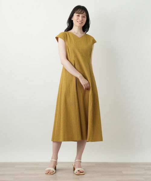 Leilian / レリアン ドレス | Vネックフレアワンピース【Leilian WHITE LABEL】 | 詳細1