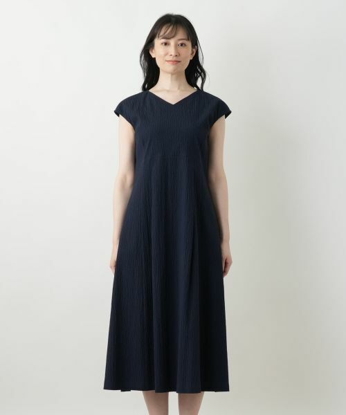 Leilian / レリアン ドレス | Vネックフレアワンピース【Leilian WHITE LABEL】 | 詳細7