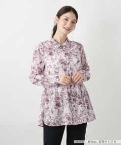 Leilian / レリアン シャツ・ブラウス | フラワープリントブラウス【Leilian WHITE LABEL】